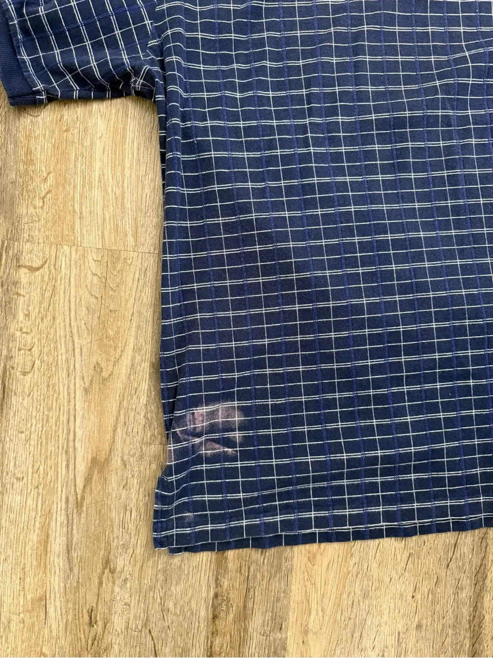 Lauren Ralph Lauren Blue Windowpane Polo Shirt Size Large